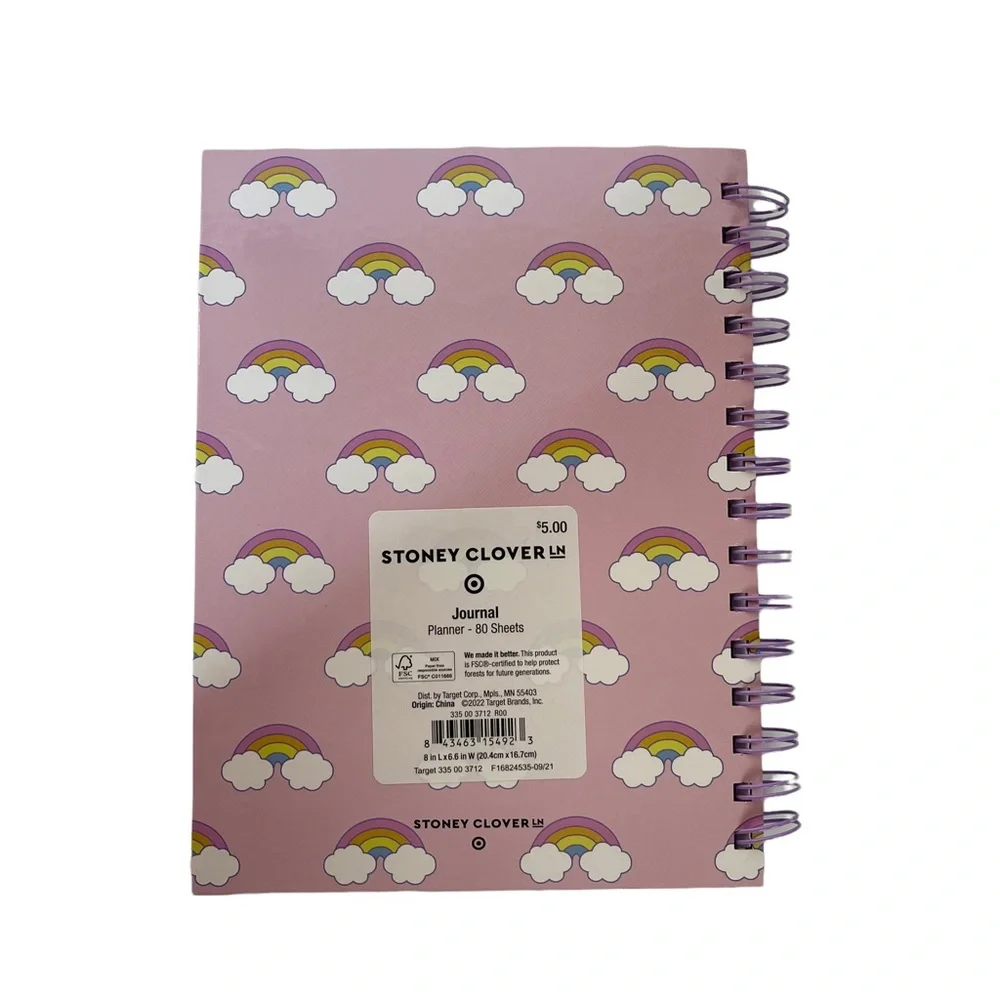 Stoney Clover Lane x Target Weekly Planner Light Pink and Mini Rainbows